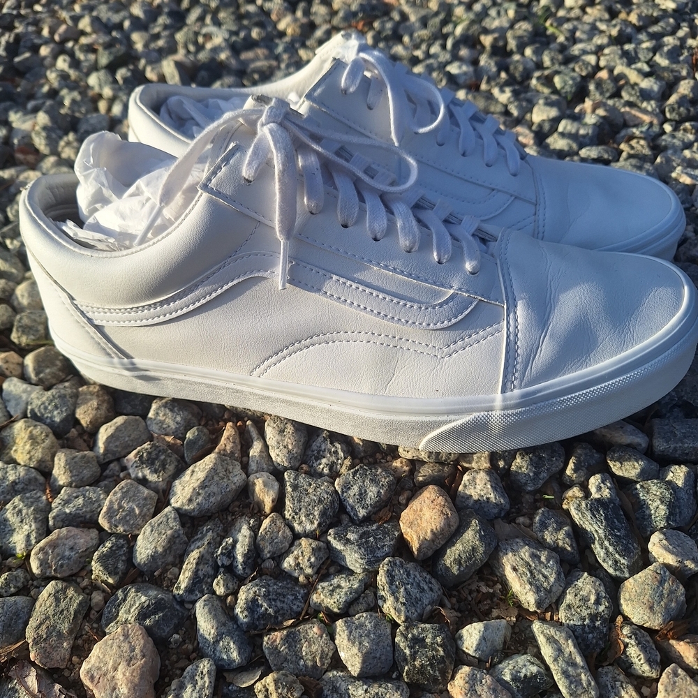 Vans Old Skool Classic All-White Men's Sneakers 12